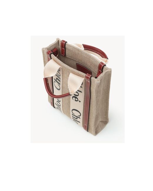 Chloé Natural Chloé Woody Mini Tote Bag