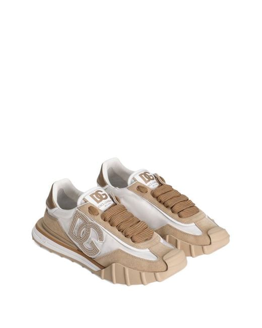 Dolce & Gabbana Pink Logo Chunky Low-Top Sneakers