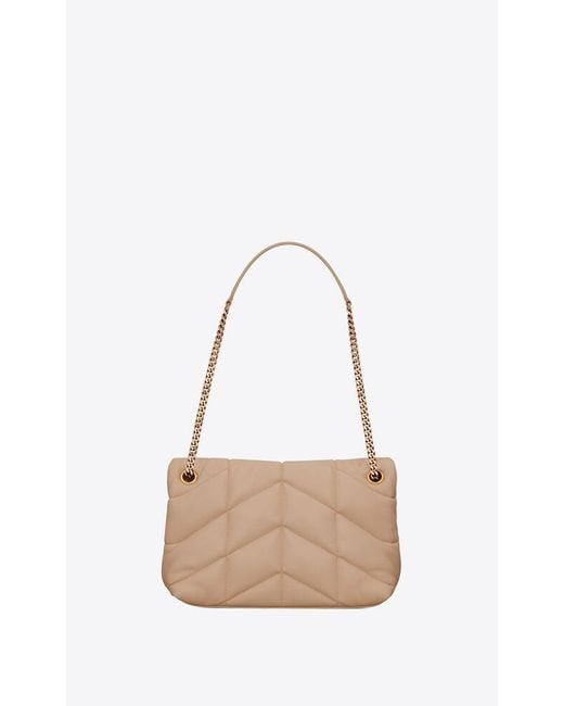 Saint Laurent White Puffer Small Shoulder Bag