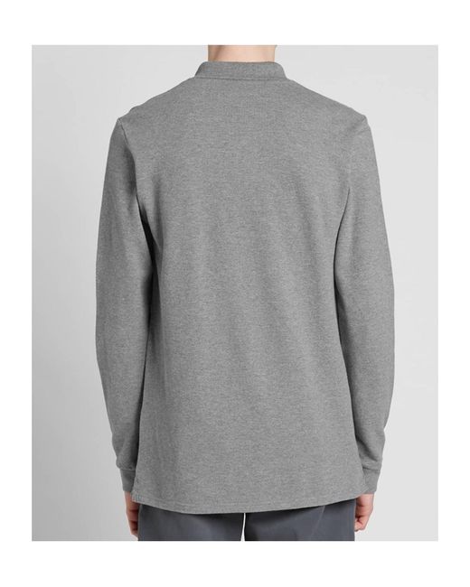 Maison Kitsuné Gray Long-Sleeved Polo Shirt for men