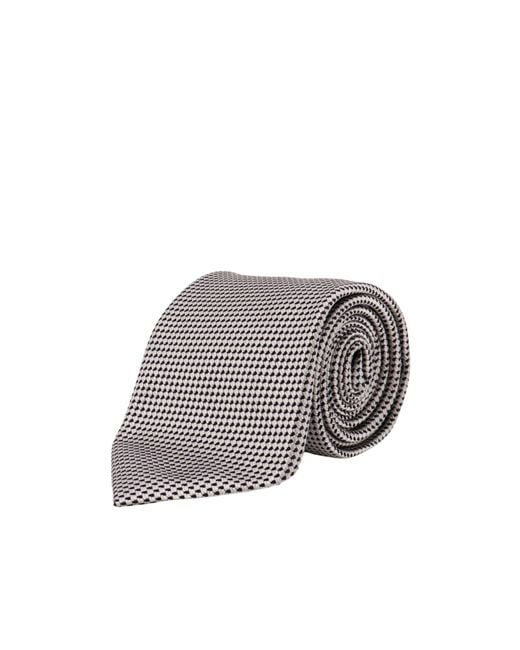 Tom Ford White Micro Pattern Tie for men