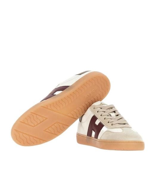 Hogan Brown Cool Side H Patch Sneakers