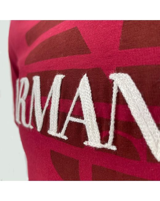 Armani Jeans Red Item O-Neck Short-Sleeved T-Shirt for men