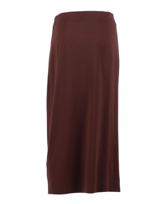 Weekend by Maxmara Brown Ruched Midi Skirt