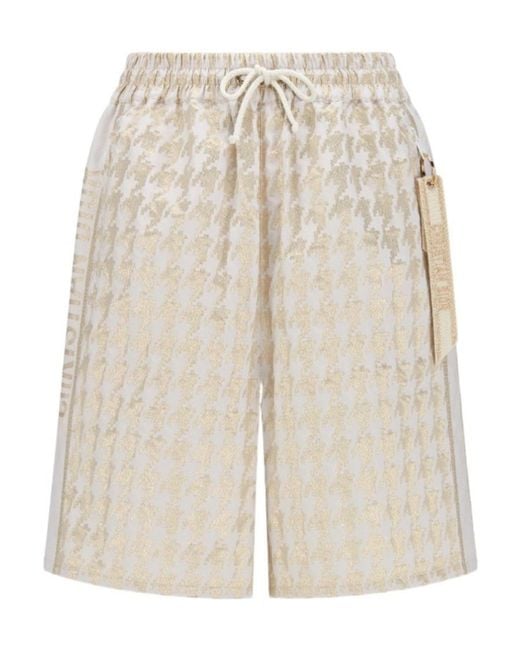 Dior Natural Logo Detail Shorts