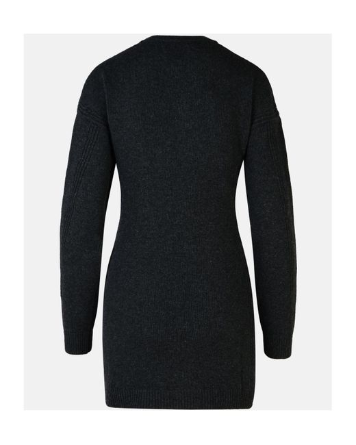 Moschino Black Jeans Chain Detailed Drop Shoulder Knitted Dress