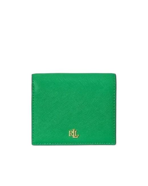 Ralph Lauren Green Cross Pattern Wallet