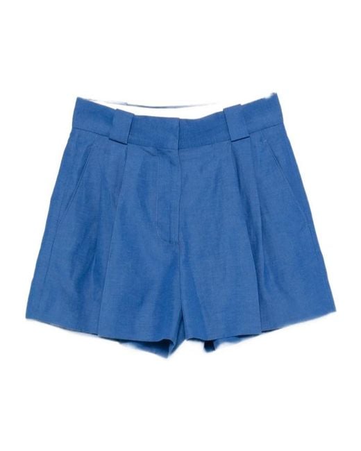 Blazé Milano Blue Pleated Shorts