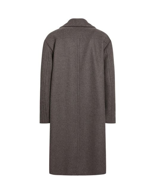 Dries Van Noten Gray Taupe Double-Breasted Coat for men