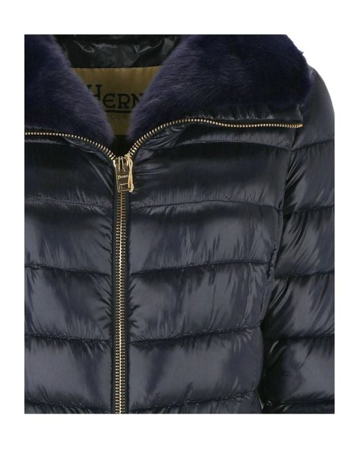 Herno Black Logo-Plaque Coat