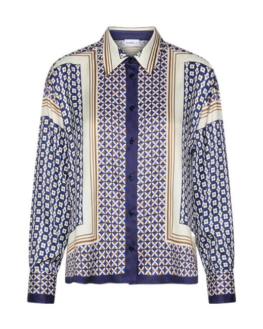 Marella Blue Printed Shirt