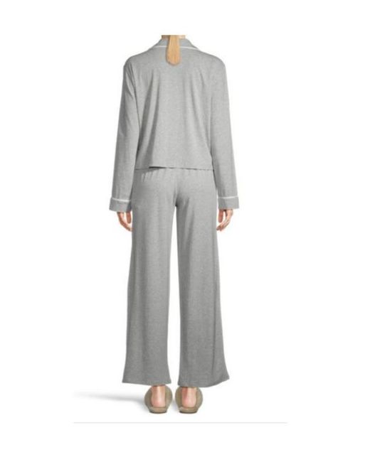 Ralph Lauren Gray Long-Sleeved Shirt And Elastic Waist Trousers Set