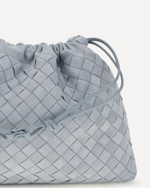 Bottega Veneta Gray Drawstring Clutch