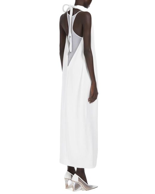 Sportmax White Alceste 1234 Open Back Sleeveless Dress