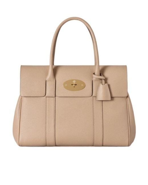 Mulberry Natural Bayswater Small Top Handle Bag