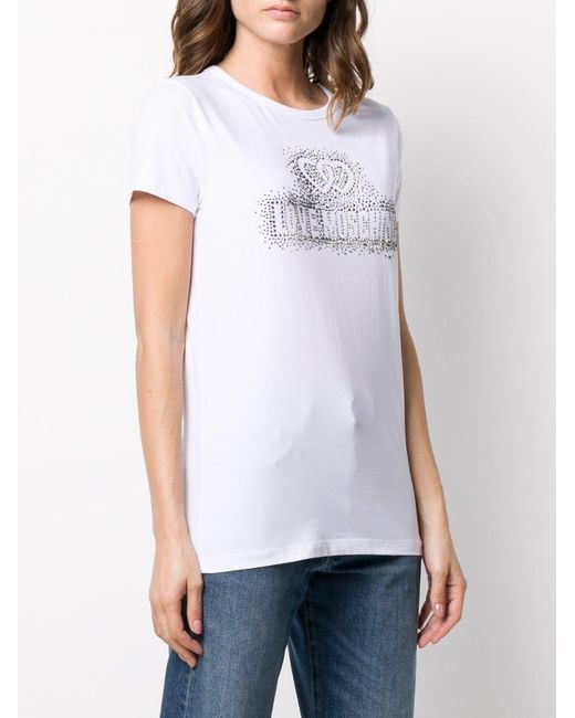 Moschino White Logo Detail T-Shirt