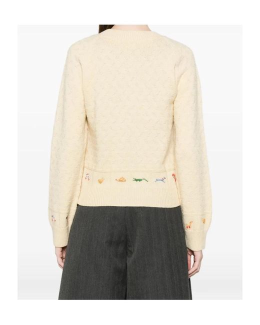 Bode Natural Wool Cardigan