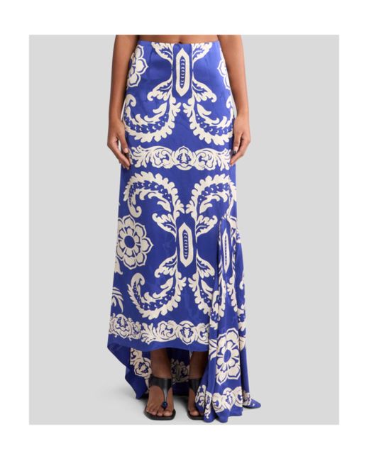 Etro Blue Viscose Skirt
