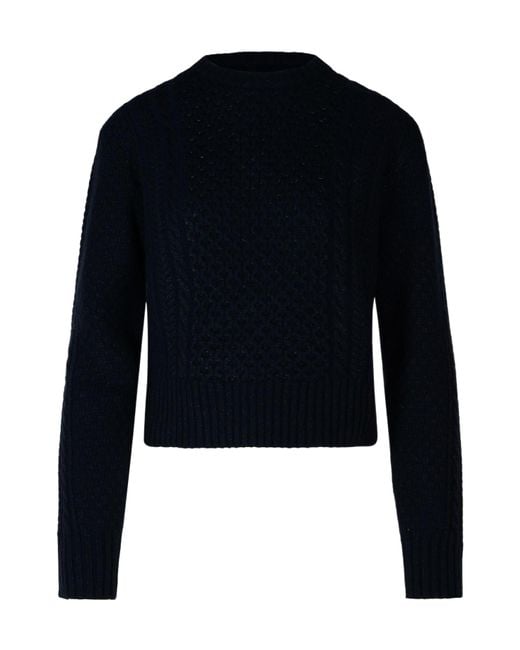 Fabiana Filippi Blue Cable-Knit Embellished Jumper