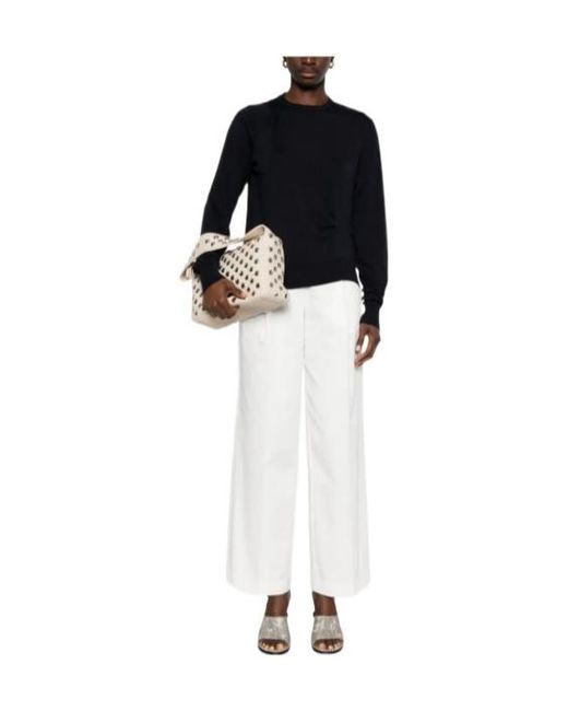 Victoria Beckham Black Draped Sweater