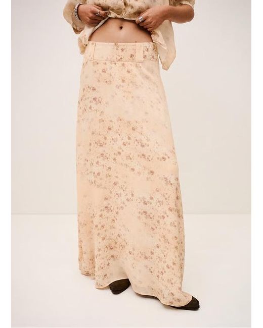 Ba&sh Natural Printed Half-Length Skirt