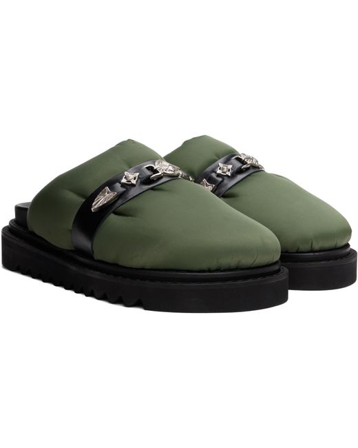 Toga Virilis Green Round Toe Slippers for men