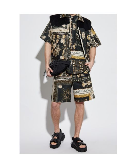 Isabel Marant Gray Gregorian Patterned Shorts for men