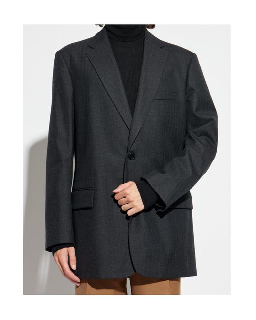 Dries Van Noten Black Single-Breasted Blazer for men