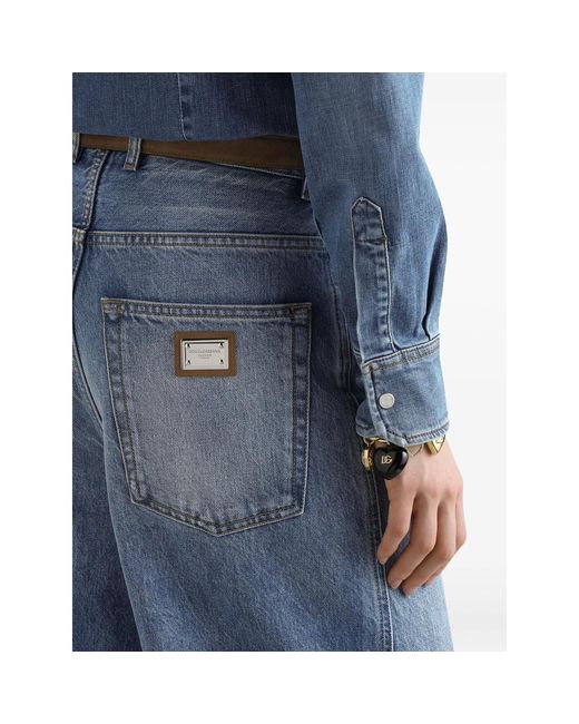 Dolce & Gabbana Blue Straight Leg Jeans