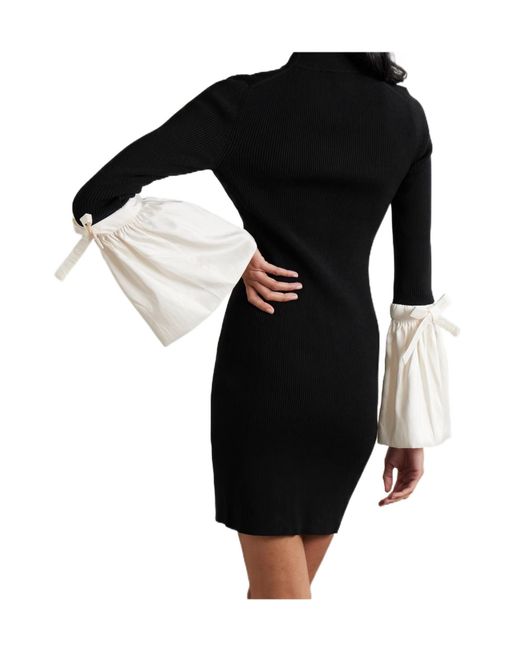 Jonathan Simkhai Black Agathea Ribbed-Knit Mini Dress