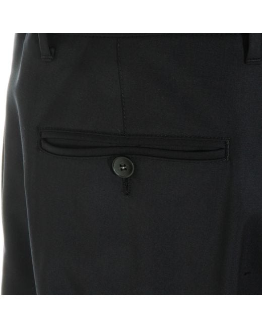 Canali Black Drawstring Waist Pants for men