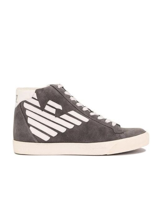 EA7 Multicolor High-Top Logo Casual Sneakers for men