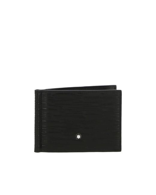 Montblanc Black Open-Fold Money Clip Wallet for men
