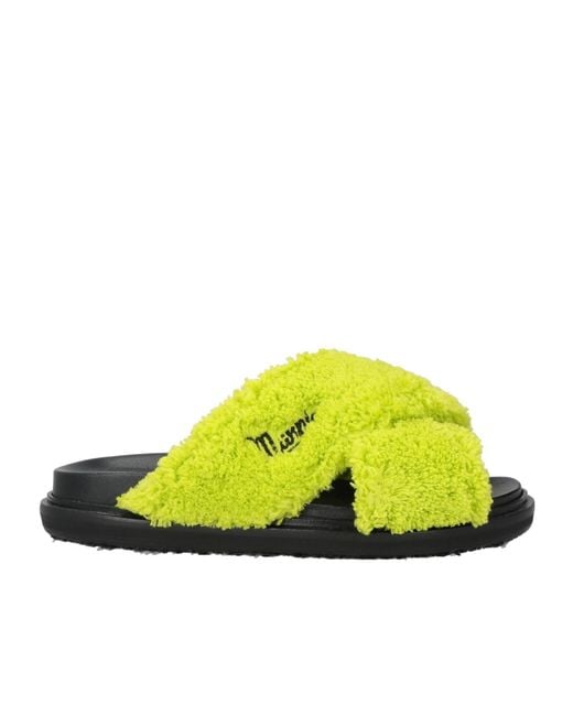 Marni Yellow Round Toe Sandals