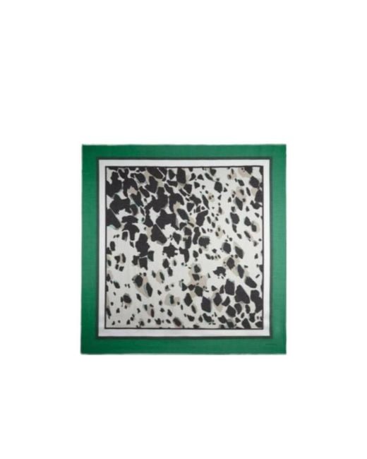 Burberry Green Spotted Printed Scarf