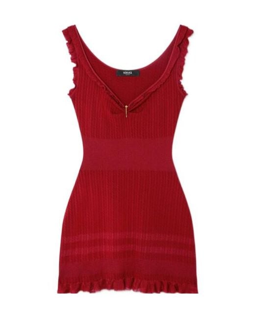 Versace Red Short Dresses
