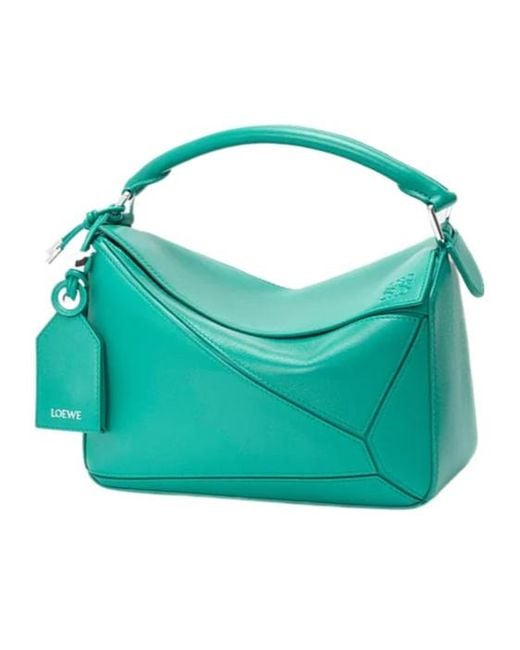 Loewe Green Small Featherlight Puzzle Bag
