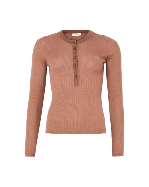 Chloé Pink Wool Knitted Sweater