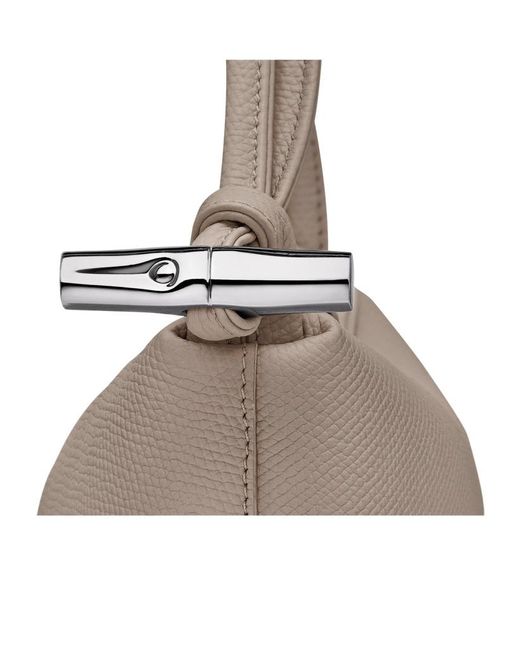 Longchamp Gray Medium Le Roseau Shoulder Bag