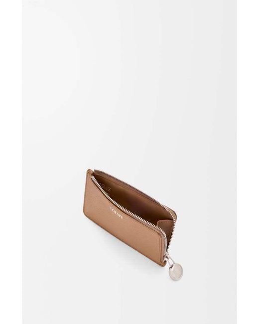 Loewe Brown Pebble Anagram-Detail Cardholder
