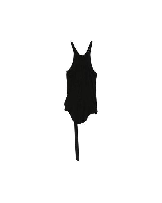 Rick Owens Black Scoop-Neck Tank Top