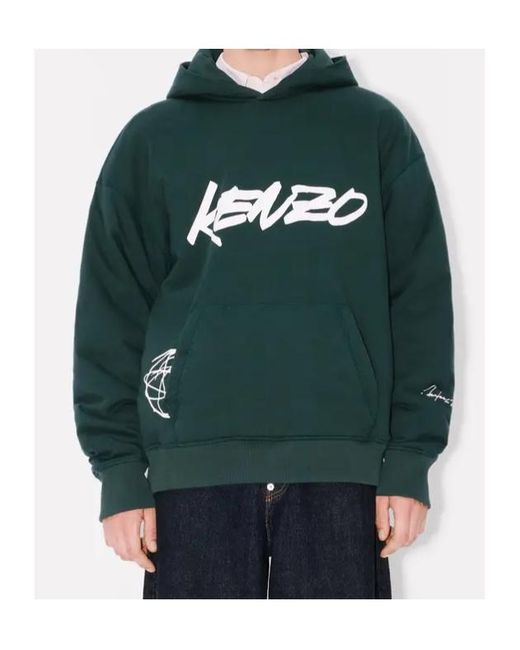KENZO Green X Futura 2000' Padded Hoodie for men