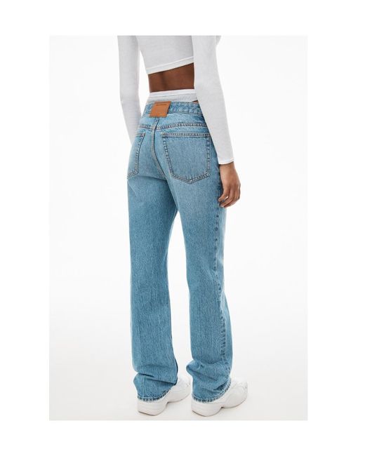 Alexander Wang Blue Logo Patch Jeans