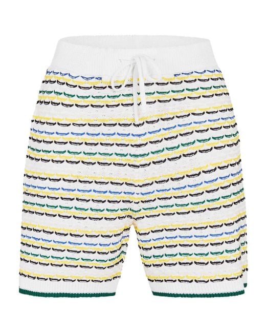 Casablanca White Logo Patch Shorts for men