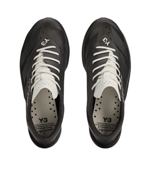Y-3 Black X Adidas Adizero Rc6 Lace-Up Sneakers for men