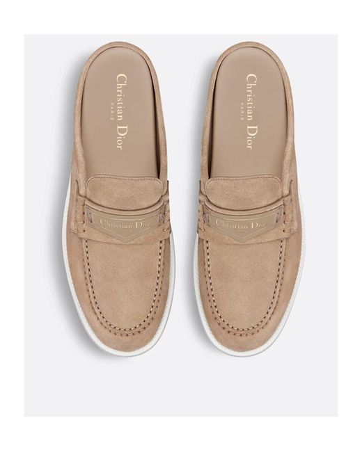 Dior White Christian Boy Logo Debossed Slip-On Sandals