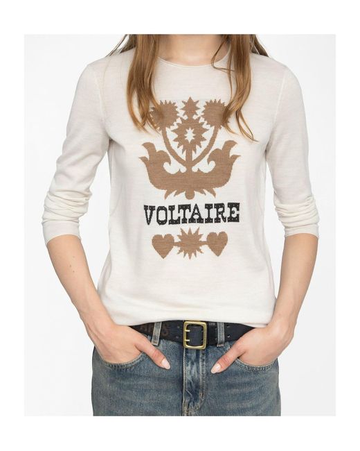 Zadig & Voltaire White Long Sleeve Sweater