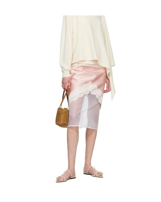 Jil Sander White Strappy Flat Sandals