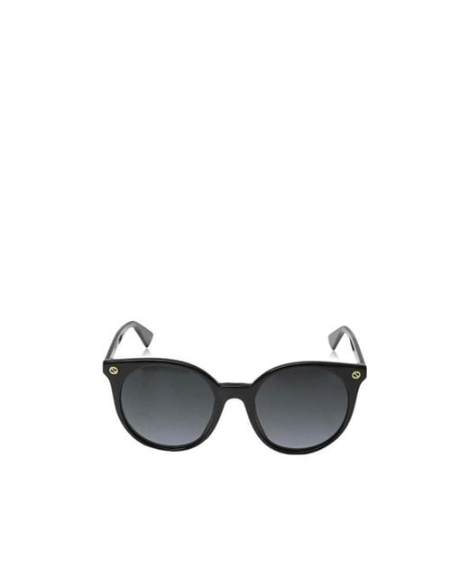 Gucci White Eyewear Round Frame Sunglasses