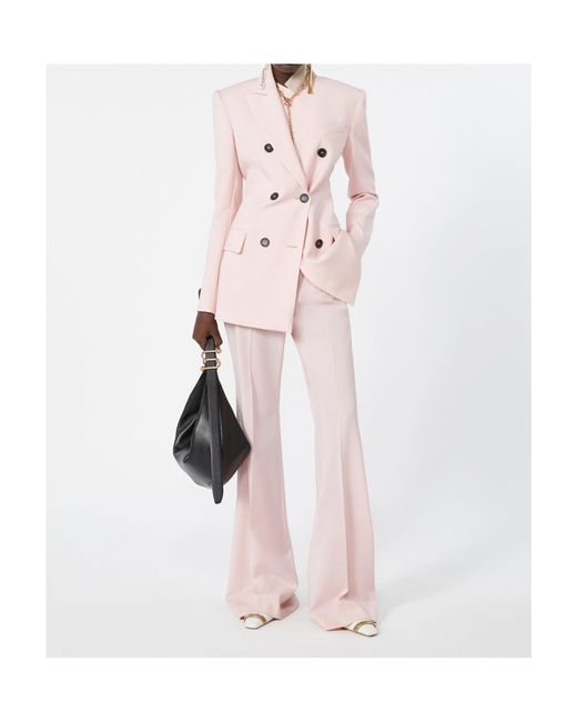 Sportmax Pink Wool Casual Pants